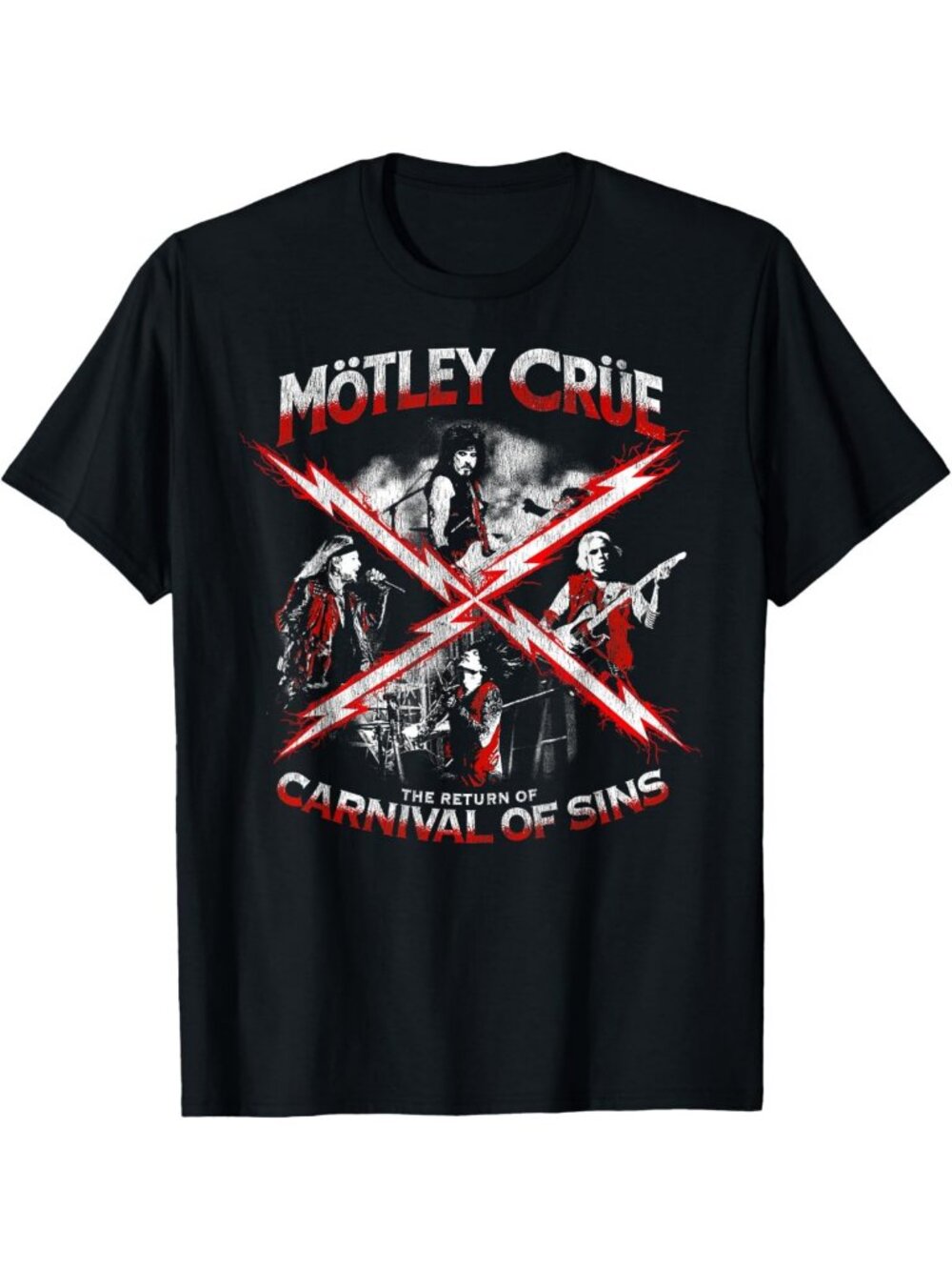 Vintage Rock Band Graphic Tee - Mötley Crüe Date Back T-Shirt, Unisex Casual